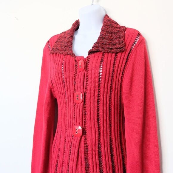 Lisa International Long Knit Sweater | Cardigan L - Picture 2 of 10